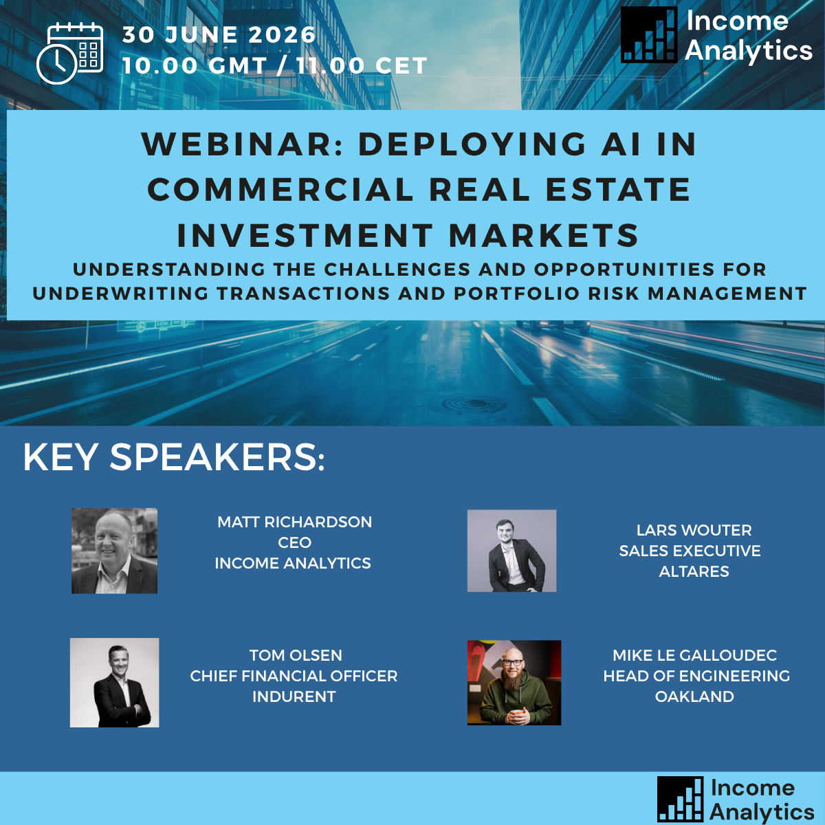 Income Analytics webinar - Deploying AI in commercial real estate investment markets