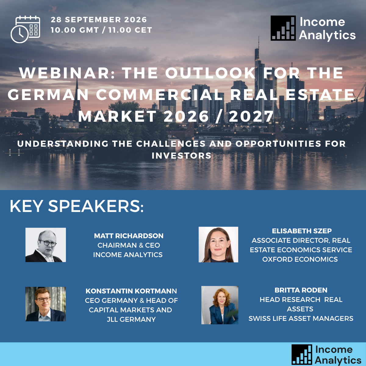 Income Analytics webinar - The Outlook for the German Commercial Real Estate Market 2026/2027