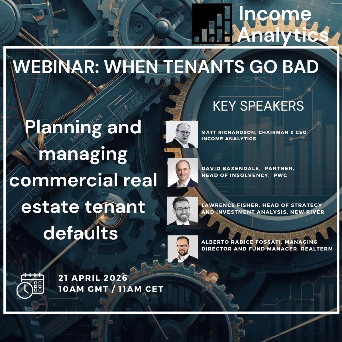 Income Analytics webinar - When Tenants Go Bad- Planning and managing commercial real estate tenant defaults